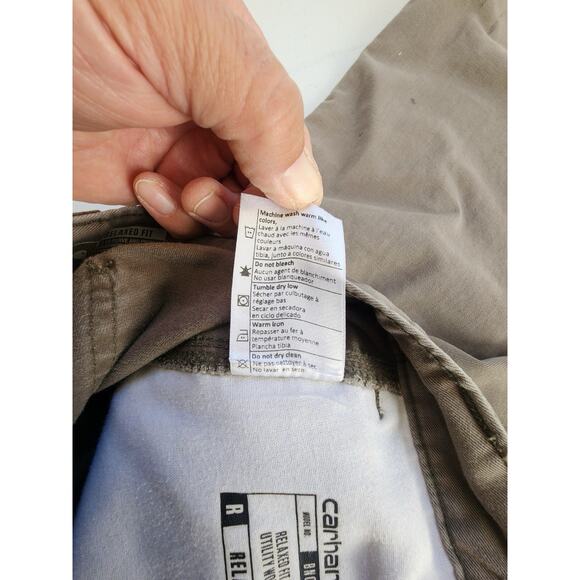 Carhartt Pants Mens Size 30x30 Actual Gray Relaxed It Carpenter Utility Work - Picture 10 of 12